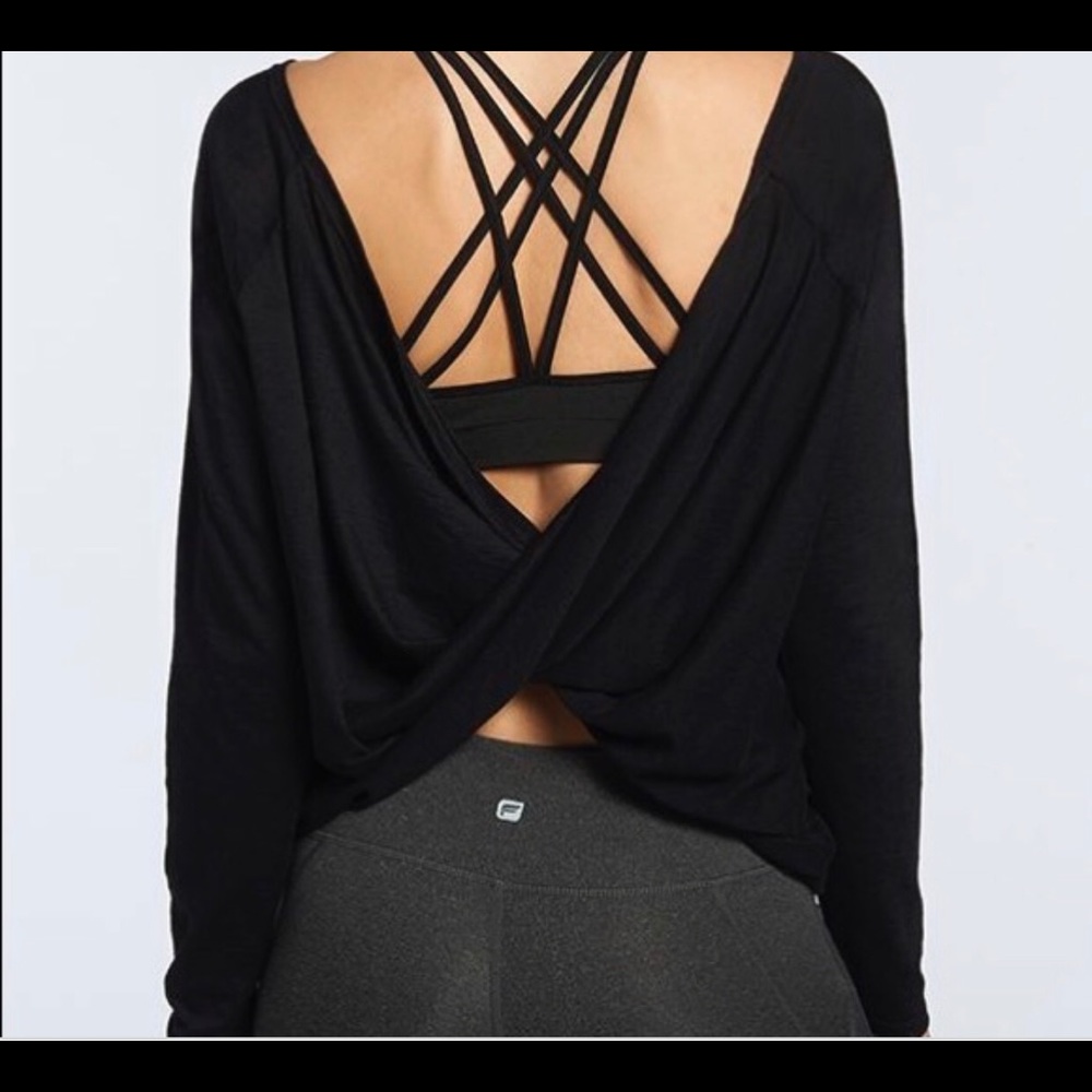 Fabletics cross open back long sleeve🖤